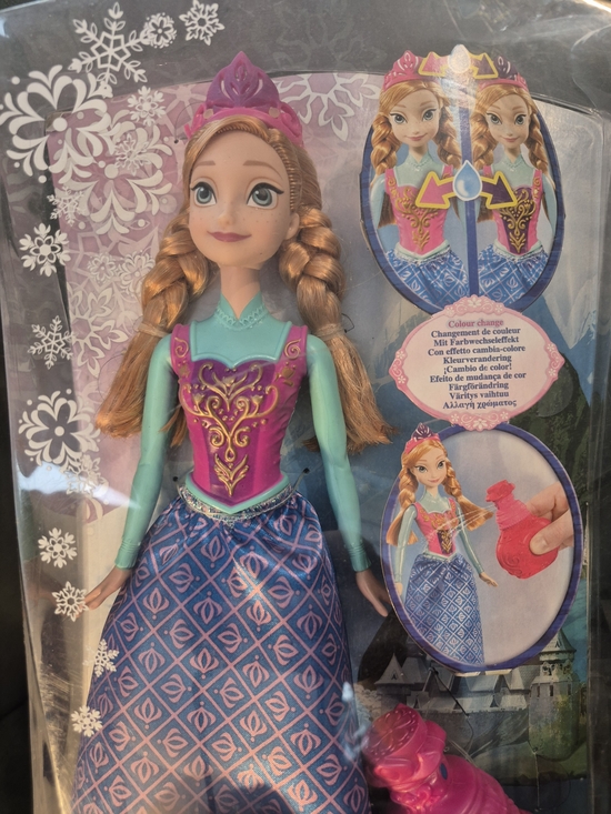 Other - Disney  Frozen Anna Color-Change Fashion Doll - Pink & Blue New In Package
